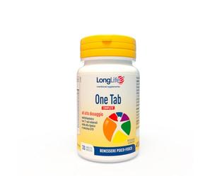 LongLife® One Tab Complete | Integratore multivitaminico ad alto dosaggio | Benessere pisco-fisico | Multivitaminico donna e uomo | 1 mese di trattamento | Senza glutine