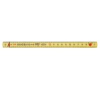 Longlife Plus - Metro pieghevole 2 m, sistema metrico, 10 parti, colore: Giallo