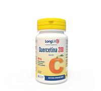 LongLife® Quercetina 200 | Alto dosaggio | Con vitamina C a rilascio graduale | Difese immunitarie | Riduce fatica e stress | 2 mesi di trattamento | Vegano e senza glutine