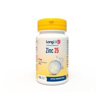 LongLife® Zinc 25 | Zinco ad elevata biodisponibilità | Alto dosaggio 25mg per c