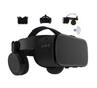 LONGLU Auricolare VR per iPhone e telefoni Android, Occhiali Bluetooth 3D per realtà virtuale senza fili con telecomando per giocare a guardare film da 4,7 a 6,2 pollici Telefono (Nero)