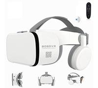 LONGLU Auricolare VR per iPhone e telefoni Android, Occhiali Bluetooth 3D per realtà virtuale senza fili con telecomando per giocare a guardare film da 4,7 a 6,2 pollici Telefono (Bianco)