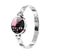 LONGLU Smartwatch for Women - Compatibile con iOS Android iPhone Samsung Mobile Phone - con Bluetooth, frequenza cardiaca, pressione sanguigna, contapassi, fitness e monitoraggio del sonno (Argento)