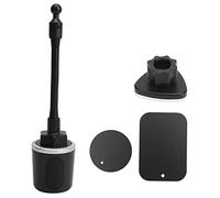 LONGONGAN Supporto universale magnetico per telefono da tazza in auto, supporto wireless per telefono con collo d’oca regolabile a 360°, supporto a tazza con forte magnete per smartphone, (Argento)