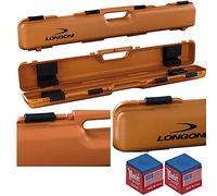 Longoni Stecca Biliardo Custodia Shuttle Valigetta Porta Stecca, Rigida, in Polypropylene capacita Un Calcio e Due Punte. Misure Esterne mm850X140X80, Colore Terra di Siena