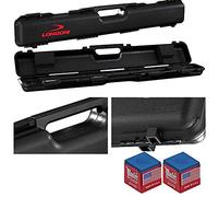 Longoni Stecca Biliardo Custodia Shuttle Valigetta Porta Stecca, Rigida, in Polypropylene capacita Un Calcio e Due Punte. Misure Esterne mm.850X140X80, Colore Nero