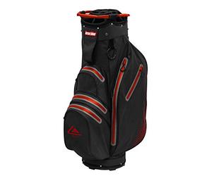 Longridge Elements Borsa impermeabile per carrello da golf con divisorio a 14 vie, Nero/Rosso