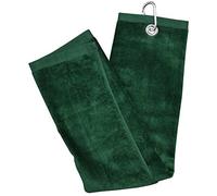 LONGRIDGE Luxury 3 Fold Asciugamano da golf, Verde,