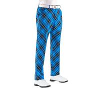 LONGRIDGE Royal & Awesome - Pantaloni da Golf, da Uomo, Taglia L (34/32), a Rombi, Colore: Blu