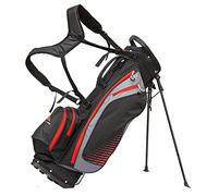 Longridge Super Lite Borsa stand da golf con divisorio a 8 posizioni, Nero/Rosso