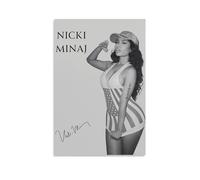LONGRUi Poster decorativo da parete su tela, motivo: Nicki Rapper Minaj, incolore, decorazione moderna per camera da letto, 30 x 45 cm