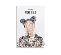 LONGRUi Poster decorativo da parete su tela, motivo: Nicki Rapper Minaj, poster decorativo su tela, poster decorativo moderno per camera da letto, 30 x 45 cm