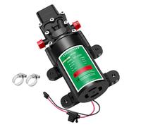 LONGRUNNEW Mini Pompa Acqua 12 V DC, 3 L/Min 65 Psi Pompa a Membrana Autoadescante Ad Alta Pressione Con Pressostato Regolabile per Roulotte, Camper, Barca, Doccia, Prato, Giardino