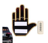 LONGSAO The Glogesture - LED Hand Sign，Glogesture Hand Light for Car，2024 New LED Hand Sign for Car，Glogesture Hand Light to Avoid Incidents，Fun Car Finger Light with Remote. (Men's)