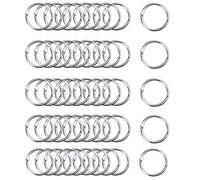 Longsing Anelli per Fogli Metallo Libro Anelli 50Pcs 50MM Anelli per Rilegatori di Fogli Sciolti per Diario di Notebook Album Fotografico Pianificatore Fai da Te