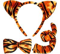 Longsing Orecchie da Tigre Costume Tigre Travestimento Tigre per Bambina per Accessorio Party Halloween
