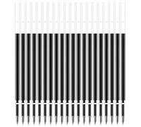 Longsing Ricariche per Penne a Gel Ricarica Penna Inchiostro Gel Set di Penne a Sfera a Punta Fine con Scrittura Liscia Nera da 20 Pezzi 0,5 mm per Ufficio Scolastico