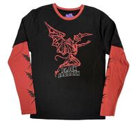 Longsleeve Black Sabbath Red Henry Wavy Logo autorizzato Uomo maglietta