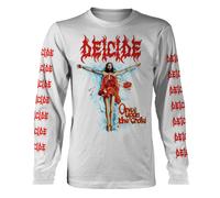 Longsleeve Deicide Once Upon The Cross (White) autorizzato Uomo maglietta