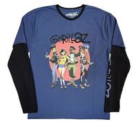Longsleeve Gorillaz Group Circle Rise ufficiale Uomo maglietta unisex