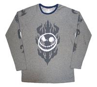 Longsleeve Nightmare Before Christmas Flaming autorizzato Uomo maglietta