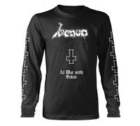 Longsleeve Venom At War With Satan (White) autorizzato Uomo maglietta