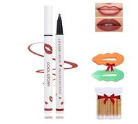 Longwear Liquid Lip Liner,Liquid Lip Liner Pen,2-In-1 Waterproof Lipstick Lip Liner,Waterproof Quick-Drying Long-Lasting Matte Liquid Lipstick,Lip Gloss For Women (1#, Pack of 1)