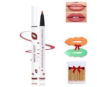 Longwear Liquid Lip Liner,Liquid Lip Liner Pen,2-In-1 Waterproof Lipstick Lip Liner,Waterproof Quick-Drying Long-Lasting Matte Liquid Lipstick,Lip Gloss For Women (4#, Pack of 1)
