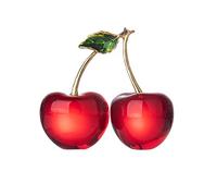 LONGWIN Fermacarte in vetro a forma di ciliegia, decorazione per la casa, centrotavola da tavolo