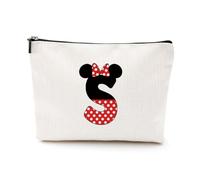 LONGXIN Beauty case personalizzato con iniziali cinematografiche dalla A alla Z con monogramma trousse per articoli da toeletta per film divertenti regali a tema film amanti del cinema regali per