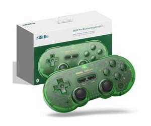 LONGYI 8BitDo SN30 Pro Controller Bluetooth senza fili con joystick ad effetto Hall, vibrazione rumorosa e cavo USB-C, Gamepad retrò per Switch, Windows, Mac OS, Android, Steam Deck - Verde