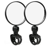 longyisound Specchietti Bici, 2 Pezzi Universale Mini Rotary specchietto retrovisore Manubrio in Vetro per Bicicletta, Obiettivo Manubrio Specchio Biciin Vetro, specchietto retrovisore Mountain Bike