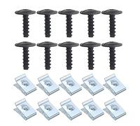 LONGYUE JINDIZH 20 pz/Set Telaio/Auto Protezione Motore Dado in Metallo Morsetto a Vite Clip a Forma/U Clip/Fissaggio