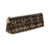Longzehao African Mud Cloth Tribal Print Simple triangolare Pen case Storage bag per forniture per ufficio, cosmetici, articoli da toeletta, Bianco, One Size, Art Deco