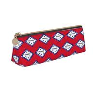 Longzehao Arkansas State Flag Print Simple triangolare Pen case Storage bag per forniture per ufficio, cosmetici, articoli da toeletta, Bianco, One Size, Art Deco