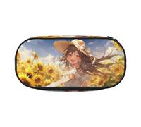 LONGZEHAO Astuccio rettangolare con stampa "You Are My Sunshine Sunflower3" per penne, articoli da ufficio, cosmetici, articoli da toeletta