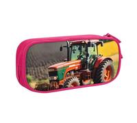Longzehao Big Capacity Company - Astuccio per matite con stampa di trattori agricoli, con cerniera a doppio strato, organizer per trucchi