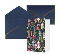 Longzehao Biglietti di auguri per tutte le occasioni da donna, con stampa di balletto schiaccianoci e danza natalizia, interno vuoto, con busta, adatti per amici di famiglia