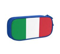 LONGZEHAO Cassa di matita della stampa della bandiera italiana di grande capacità, organizzatore del sacchetto di trucco della scatola di matita della chiusura lampo