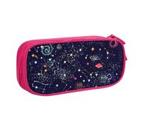 LONGZEHAO Cassa di matita della stampa della mappa della costellazione della stella di grande capacità, organizzatore del sacchetto di trucco della scatola di matita della chiusura