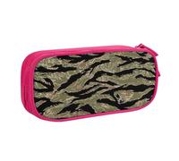 LONGZEHAO Cassa di matita della stampa di camuffamento della striscia della tigre di grande capacità, organizzatore del sacchetto di trucco della scatola della