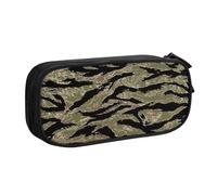 LONGZEHAO Cassa di matita della stampa di camuffamento della striscia della tigre di grande capacità, organizzatore del sacchetto di trucco della scatola della