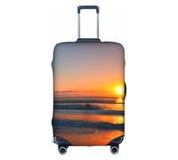 Longzehao Copertura elastica per bagagli da viaggio, bella stampa oceano alba copertura protettiva con cerniera., bianco, Small