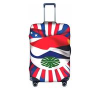 Longzehao Copertura elastica per bagagli da viaggio, con stampa bandiera Costa Rica, copertura di protezione con cerniera., bianco, Medium