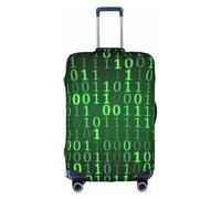 Longzehao Copertura elastica per bagagli da viaggio, copertura protettiva per valigia con stampa hacker era con cerniera., bianco, Medium