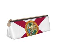 Longzehao Florida State Flag Print Simple triangolare Pen case Storage bag per forniture per ufficio, cosmetici, articoli da toeletta, Bianco, One Size, Art Deco