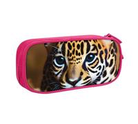 LONGZEHAO Grande capacità Cute Baby Jaguar 1 stampa cassa della matita, doppio strato cerniera matita box trucco sacchetto organizzatore