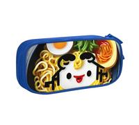 LONGZEHAO Grande capacità portauovo Noodle Ramen stampa matita caso, doppio strato cerniera matita box trucco sacchetto organizzatore