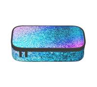 Longzehao Grande capienza compartimento Glitter paillettes Spot stampa astuccio per forniture per ufficio, Nero, One Size, Art Deco