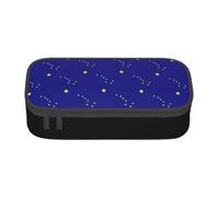 Longzehao Grande capienza scomparto Alaska State Flag Stampa matita caso Borsa di stoccaggio per forniture per ufficio, Nero, One Size, Art Deco